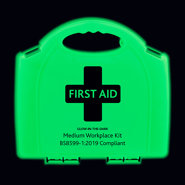 Click Medical BS8599-1 Large Workplace First Aid Kit Glow in the Dark Box