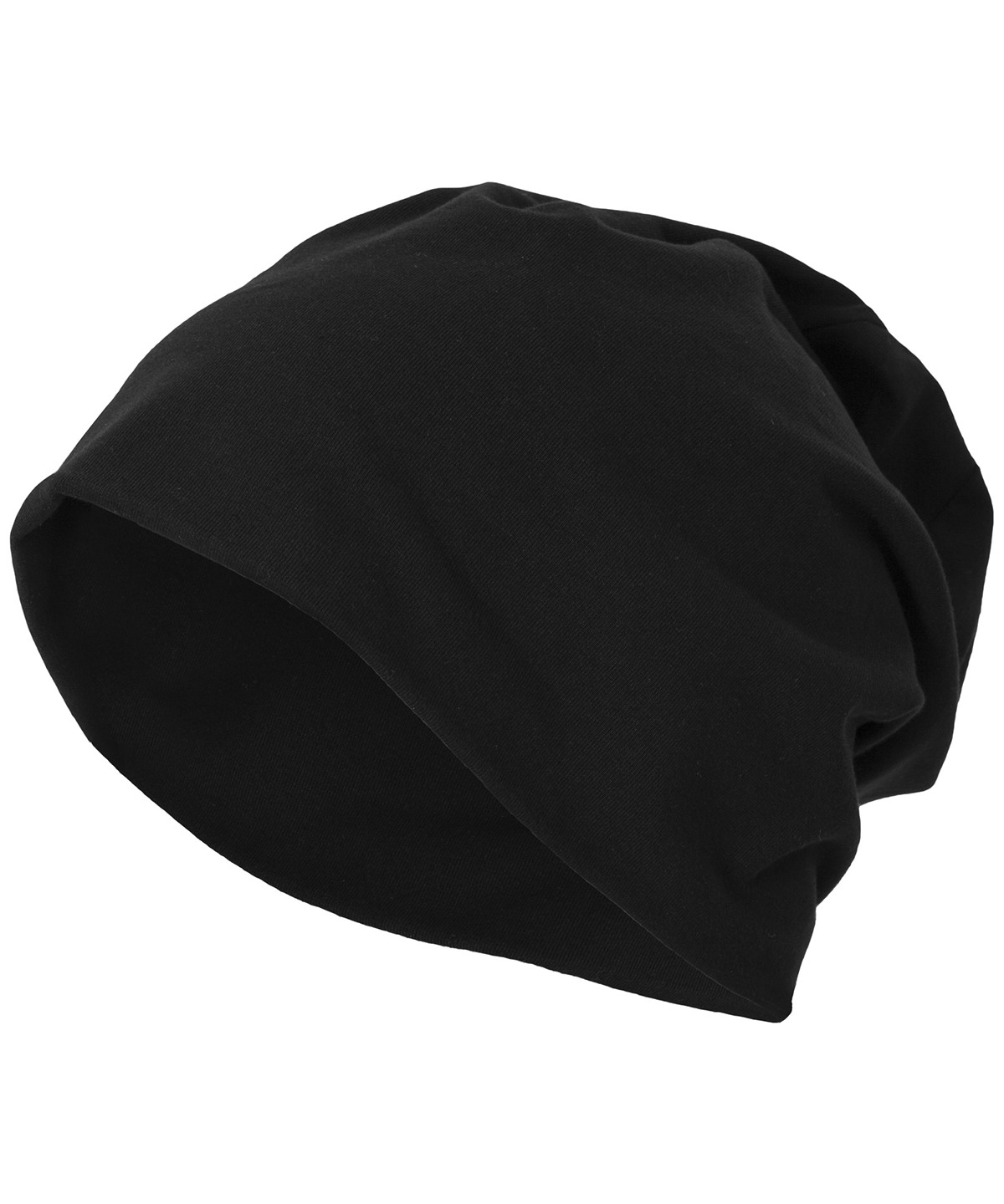 Jersey beanie in Black, front view