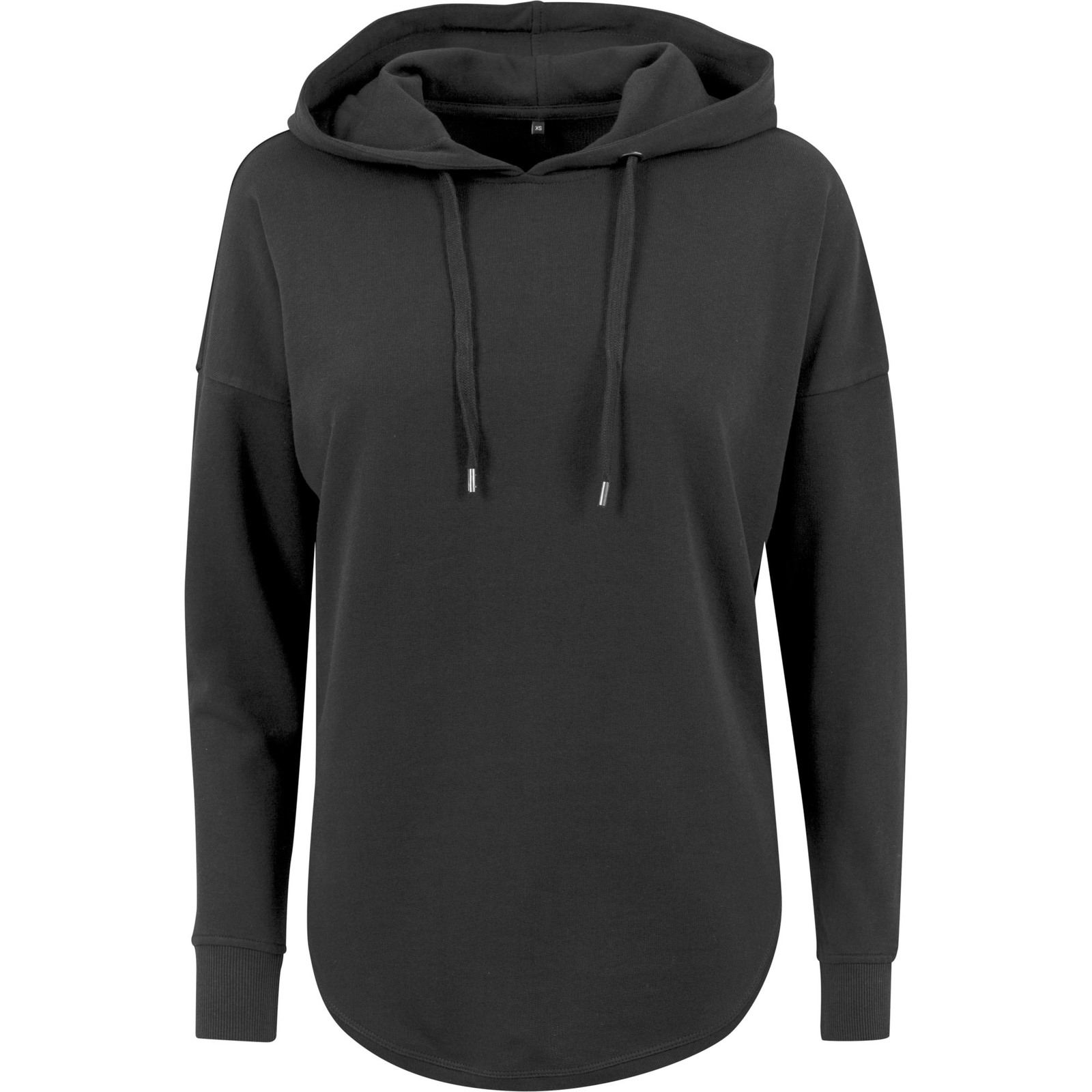 Women's oversized hoodie in Black, front view