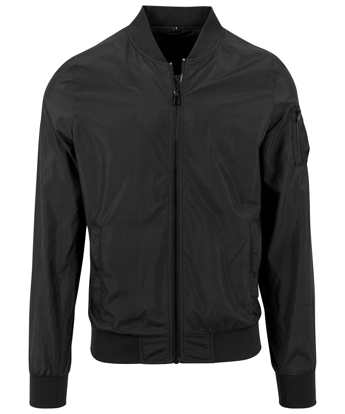 Light Bomber jacket in Black, front view
