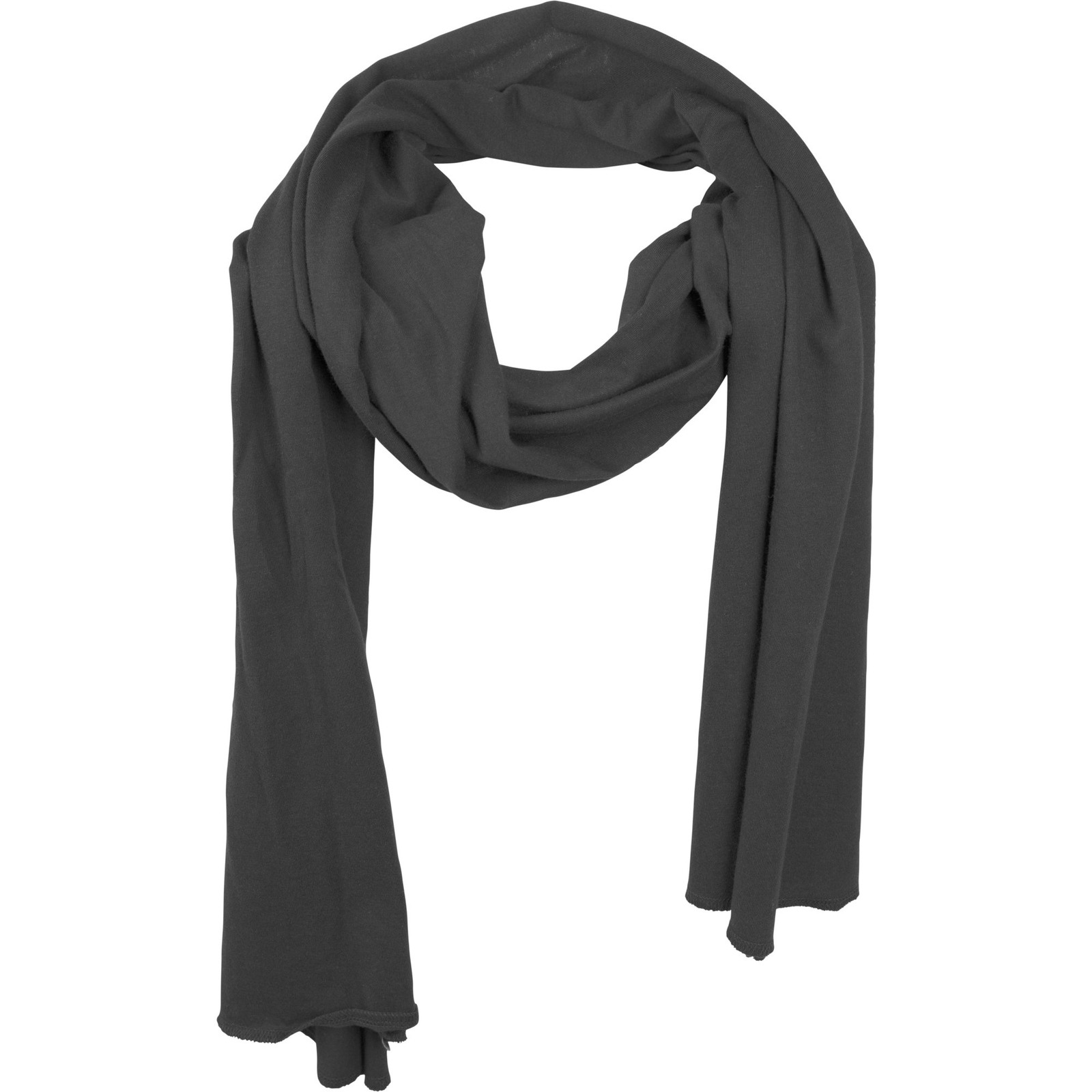 Jersey scarf in Black, front view