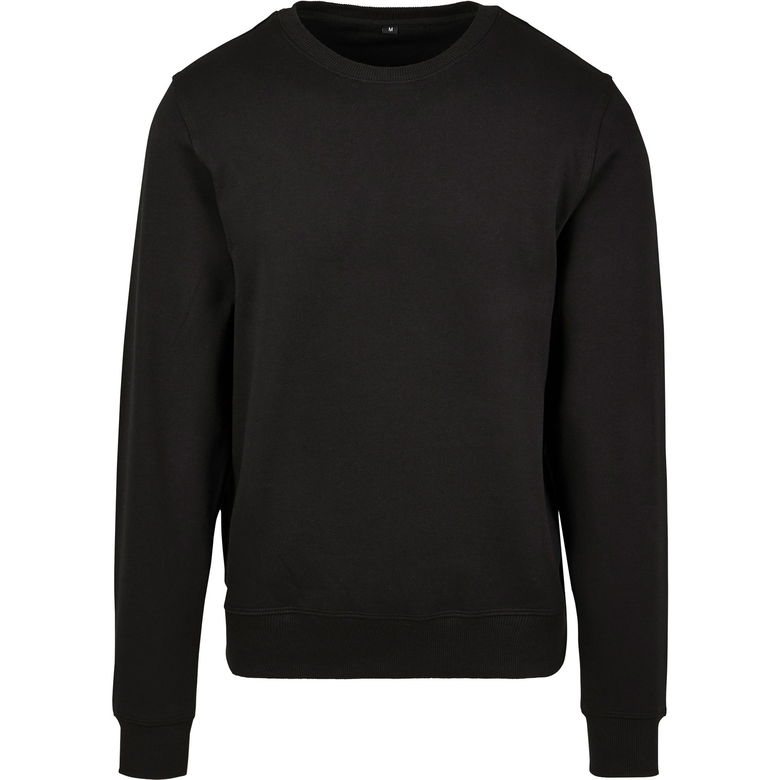 Premium crew neck in Black, front view