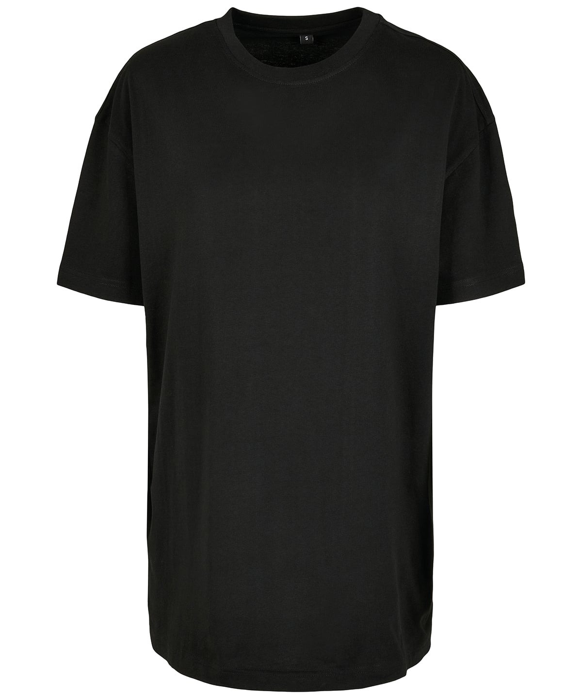 Women's oversized boyfriend tee in Black, front view