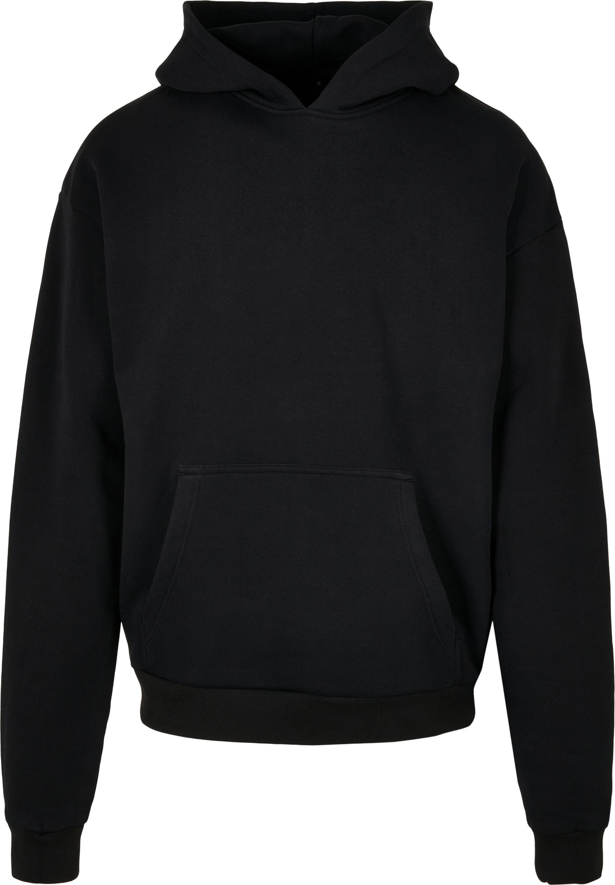 Ultra heavy hoodie in Black, front view
