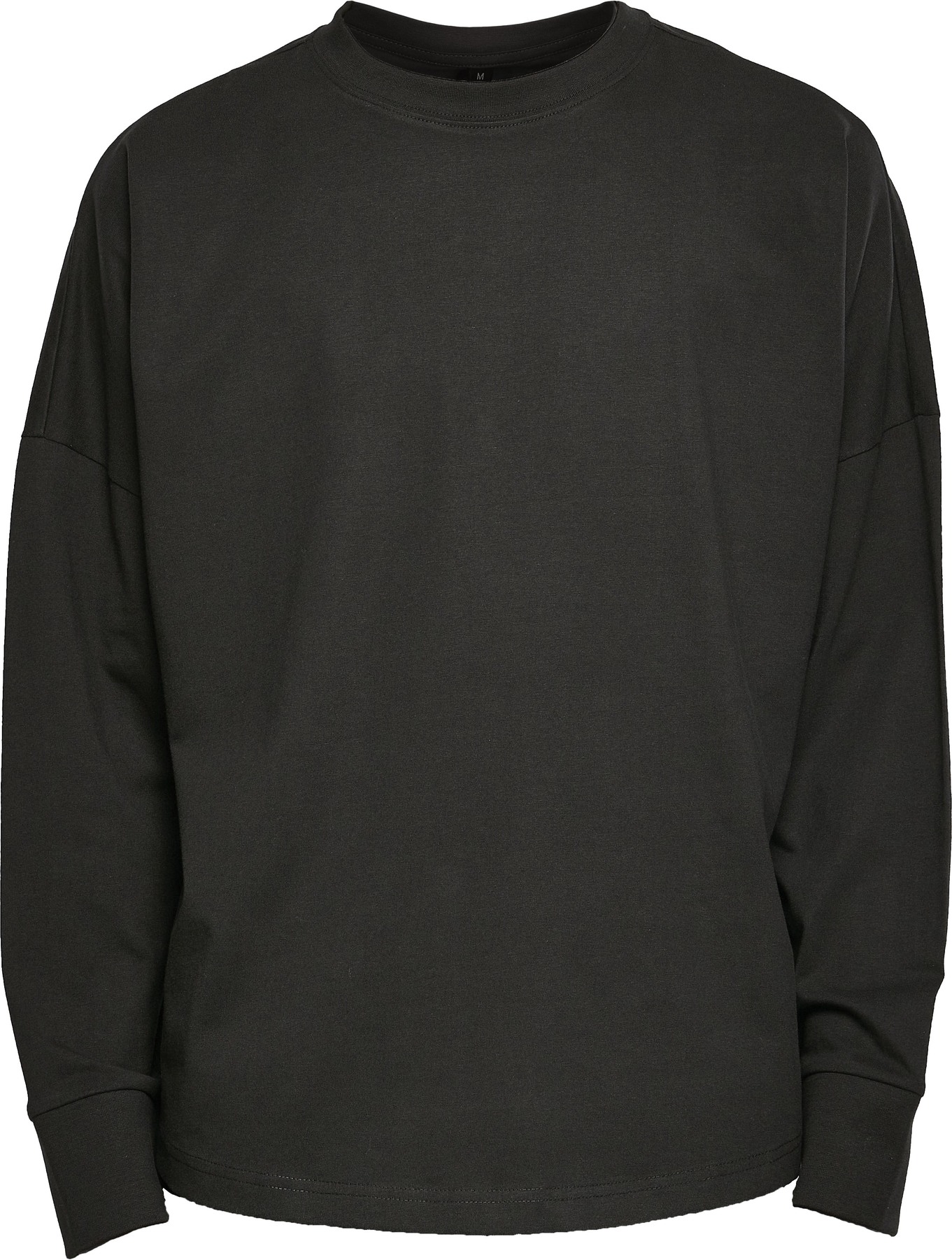 Oversize cut on sleeve long sleeve in Black, front view