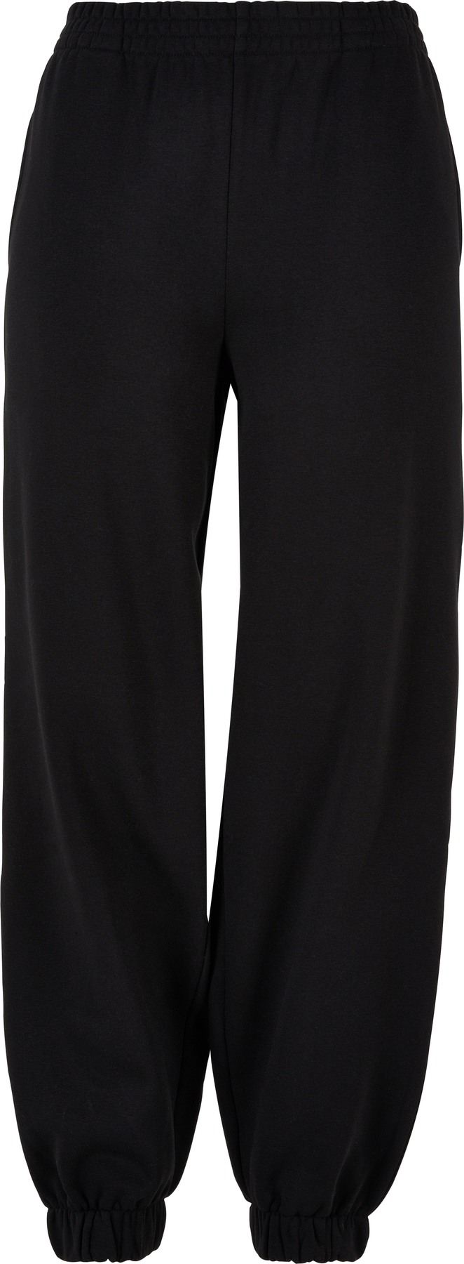Women’s high waist balloon sweatpants in Black, front view