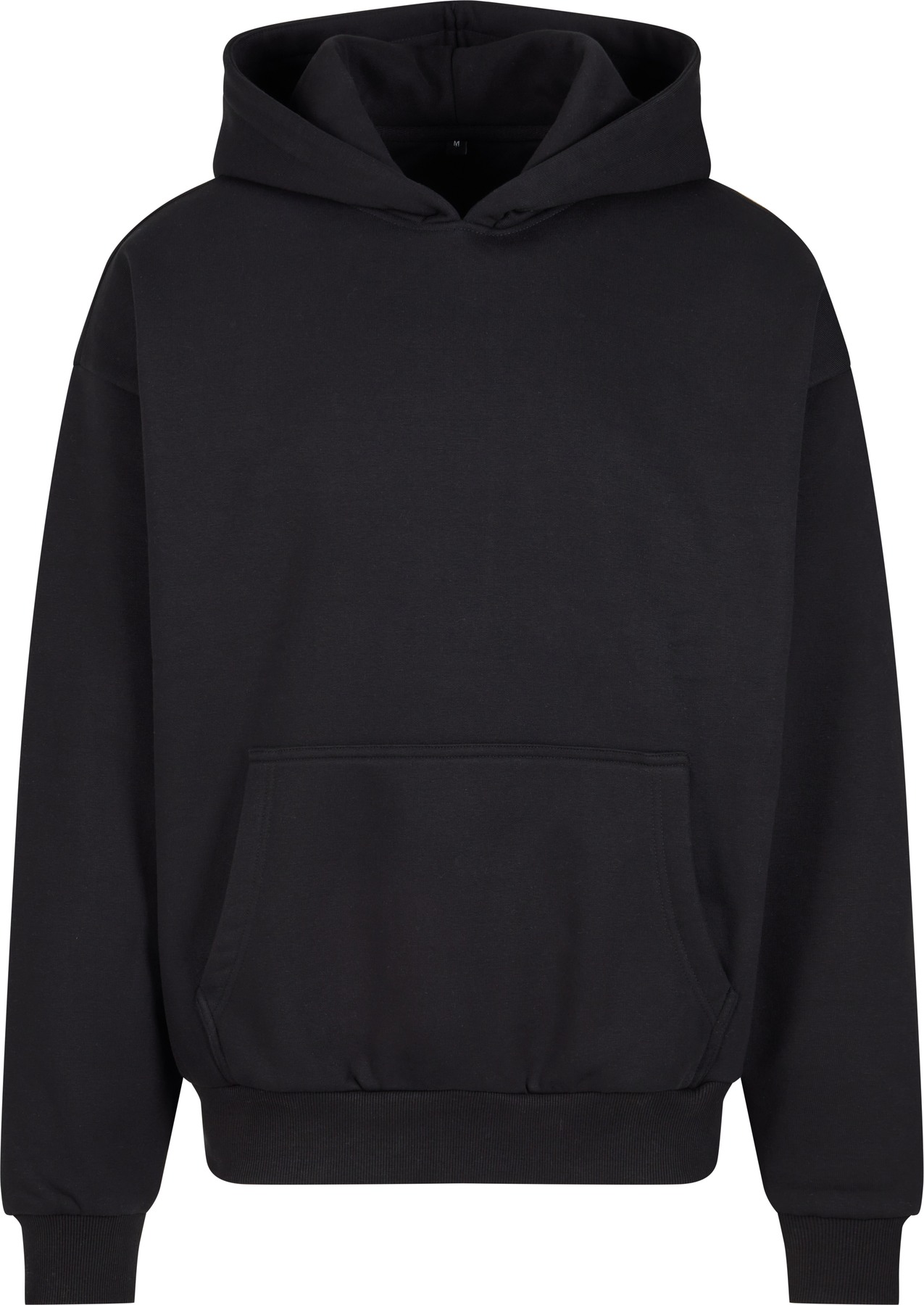 Ultra-heavy oversized hoodie in Black, front view