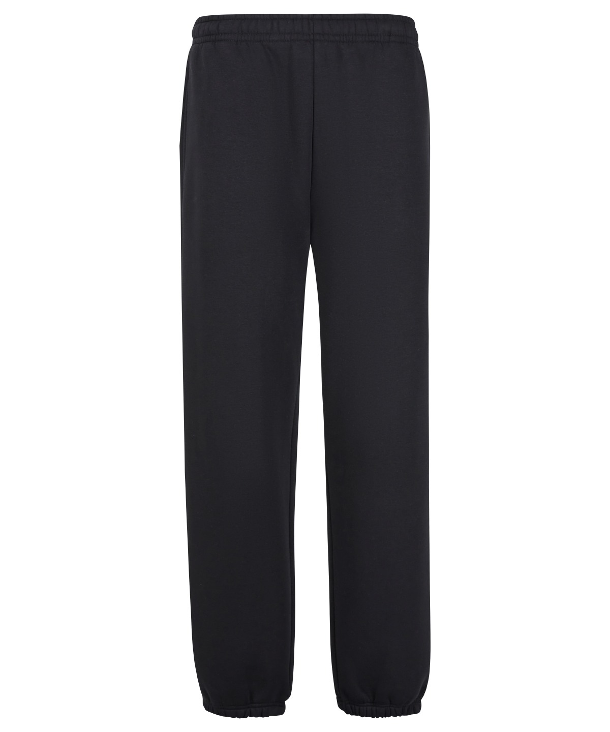 Fluffy sweatpants in Black, front view