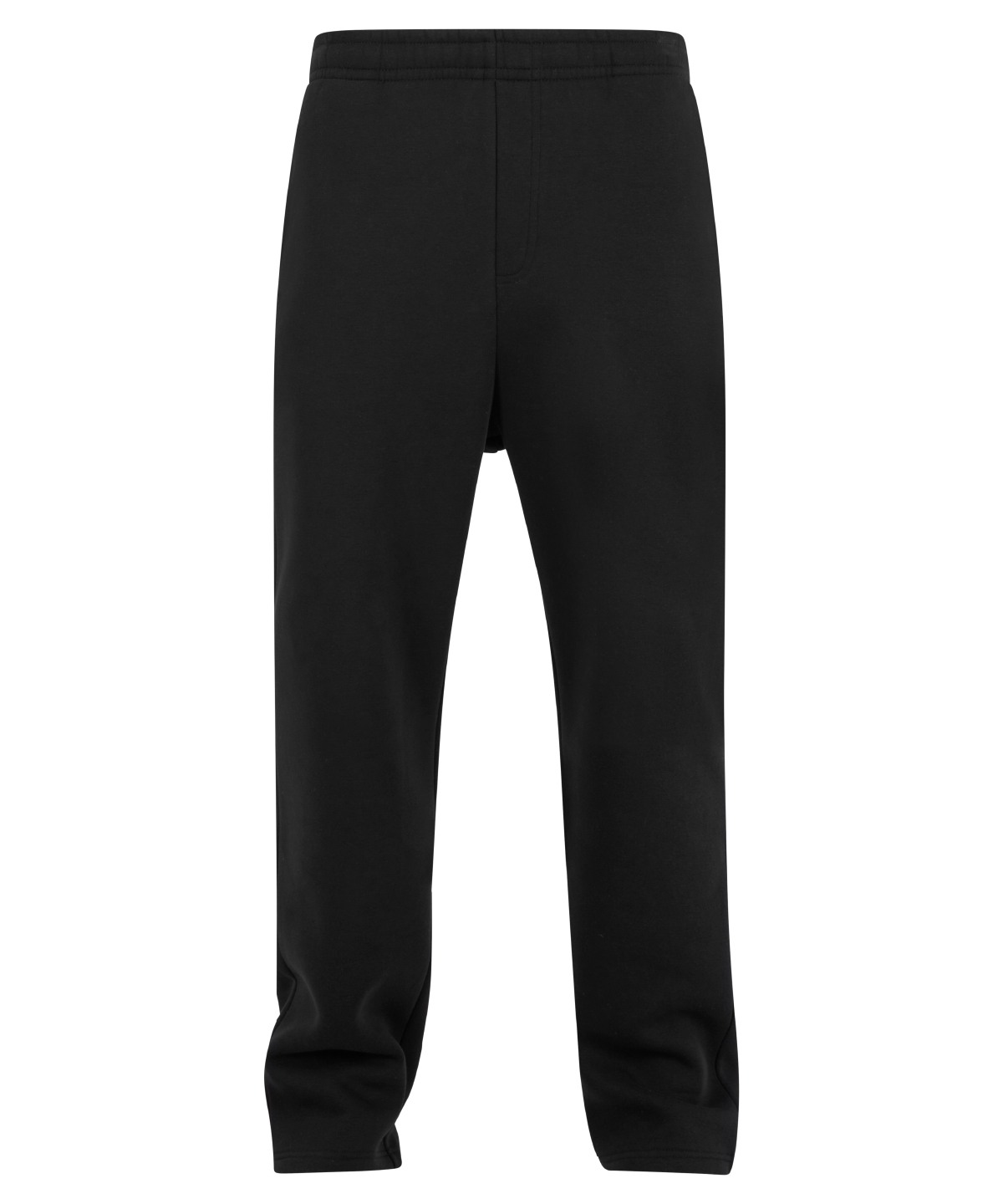 Fluffy trackpants in Black, front view