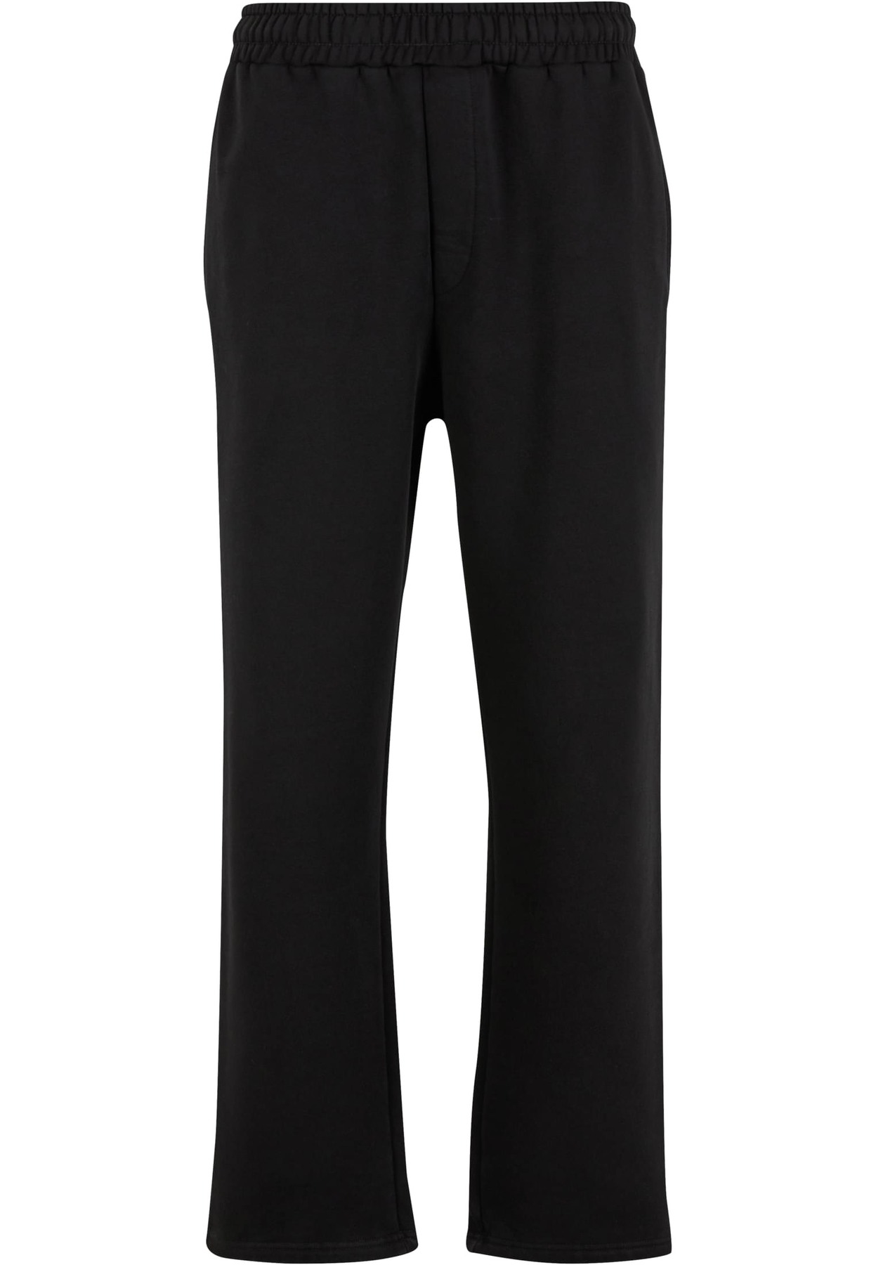Vintage heavy trackpants in Black, front view