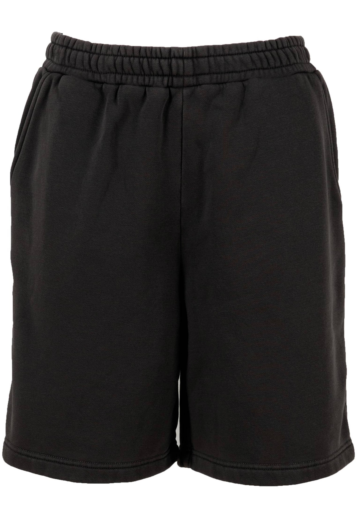 Vintage heavy sweatshorts in Black, front view