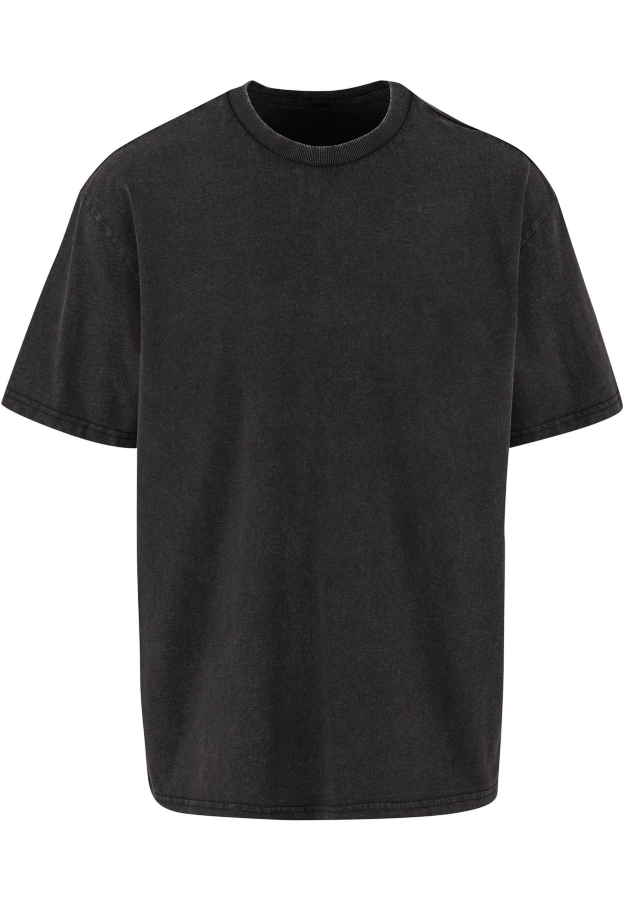 Vintage heavy loose tee in Black, front view