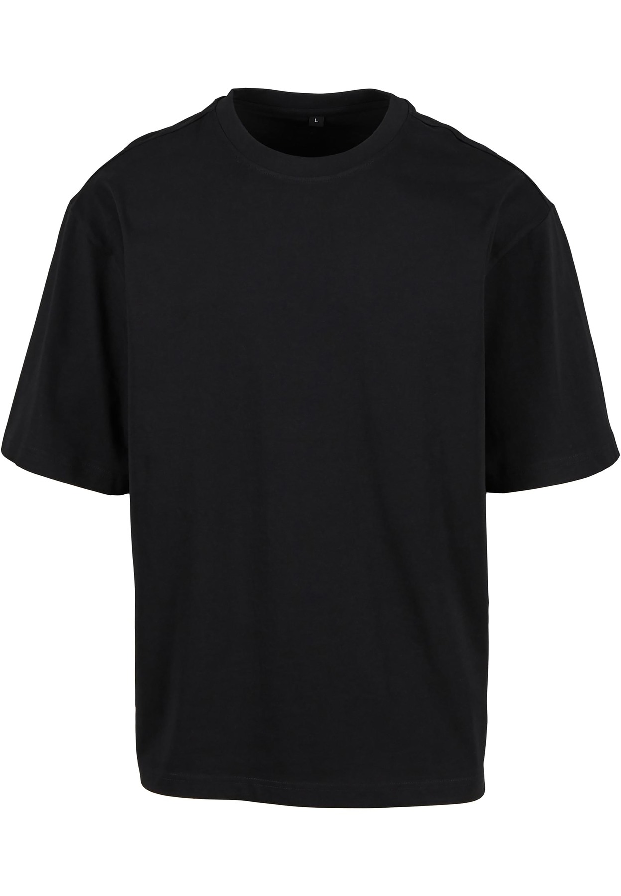 Loose-fit tee in Black, front view