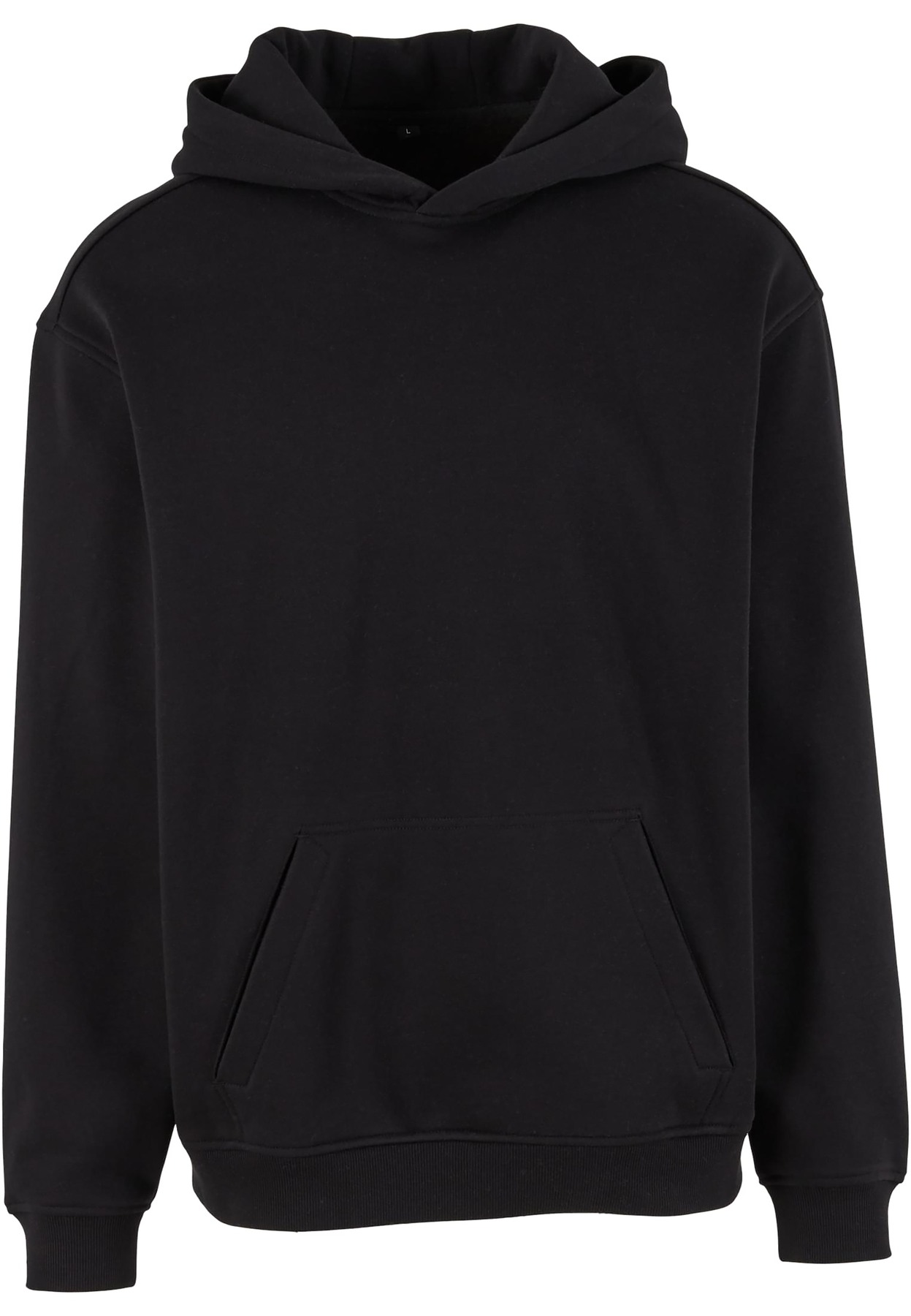 Loose-fit hoodie in Black, front view