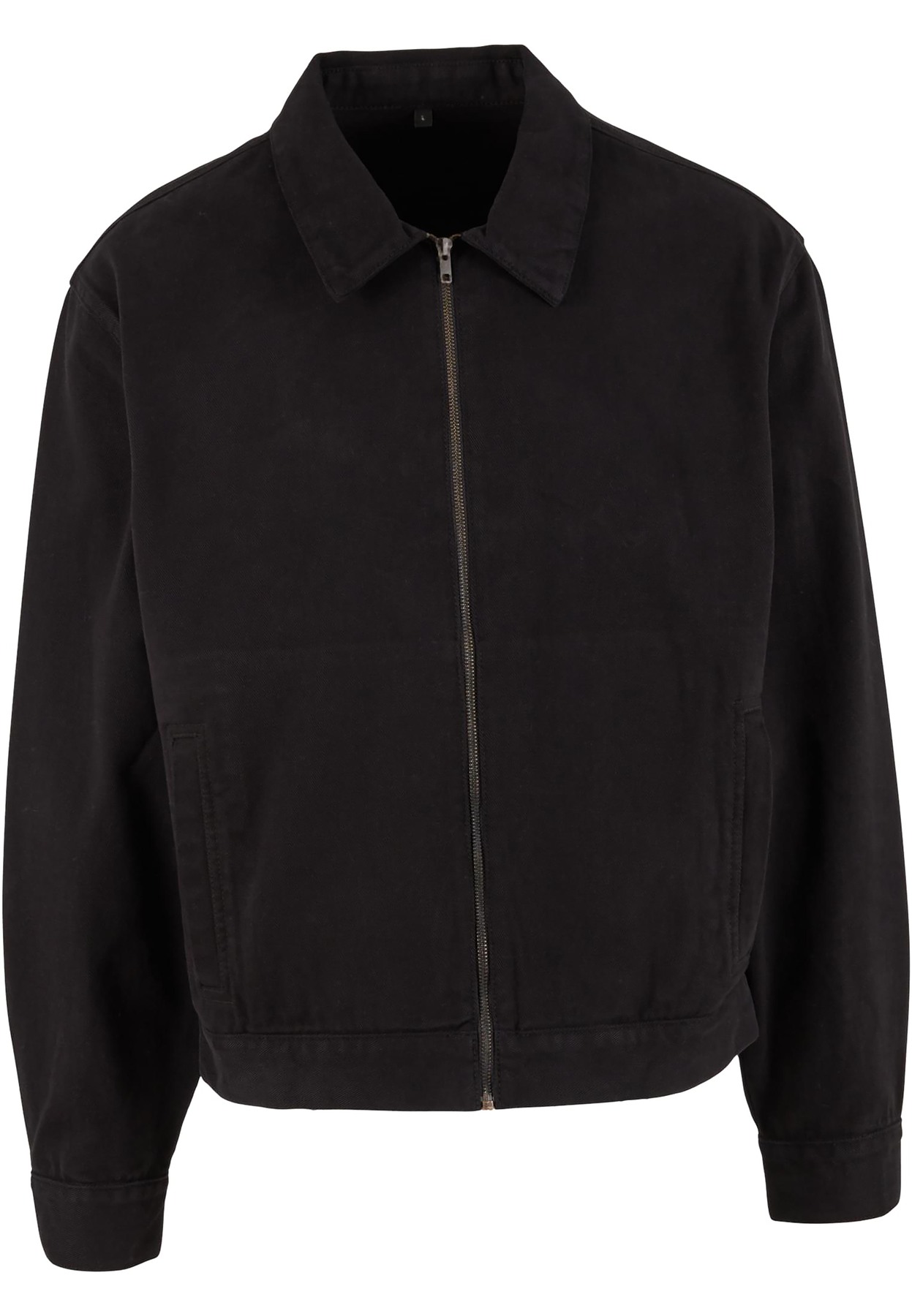 Basic workwear jacket in Black, front view