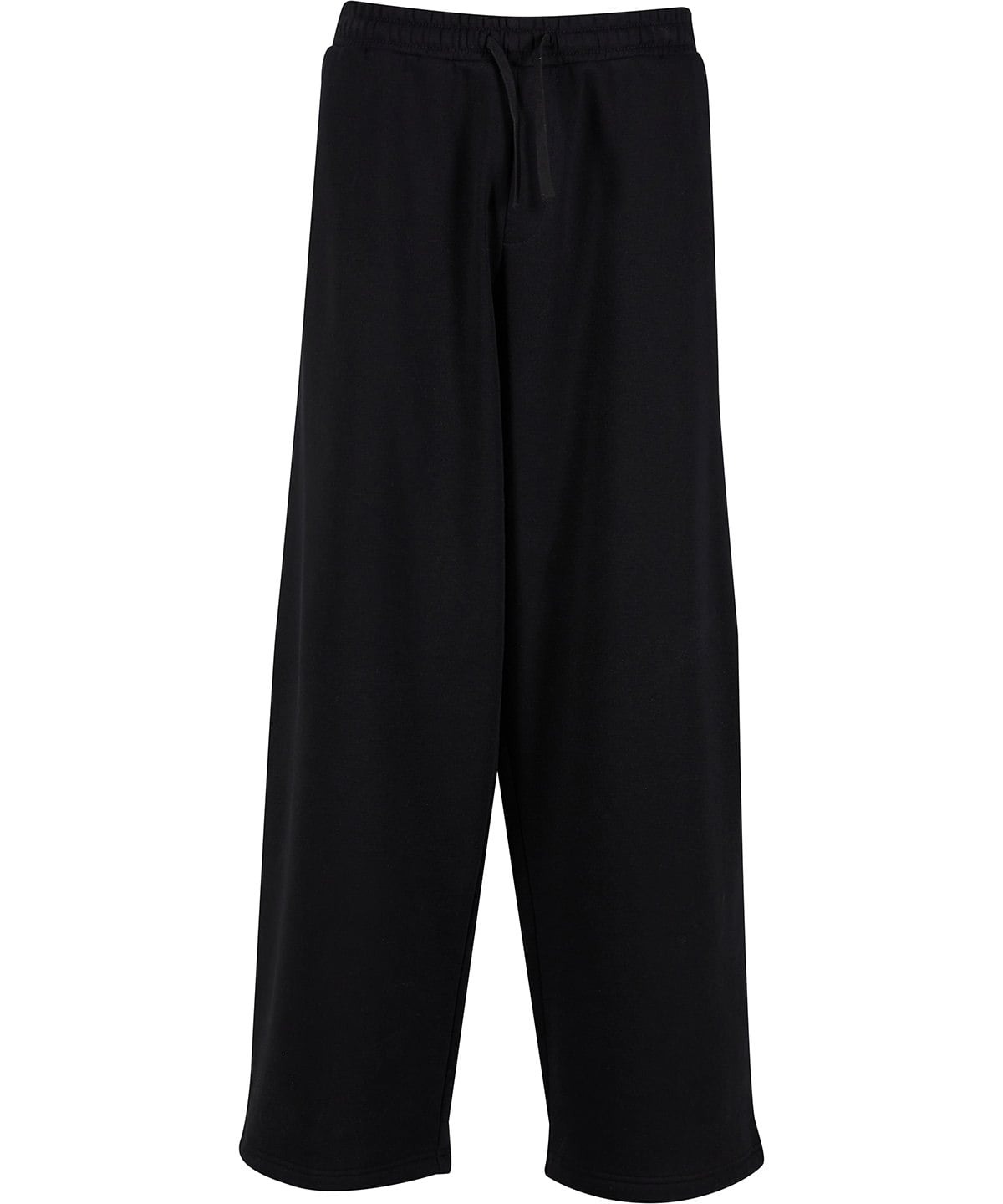 Wide-leg sweatpants in Black, front view