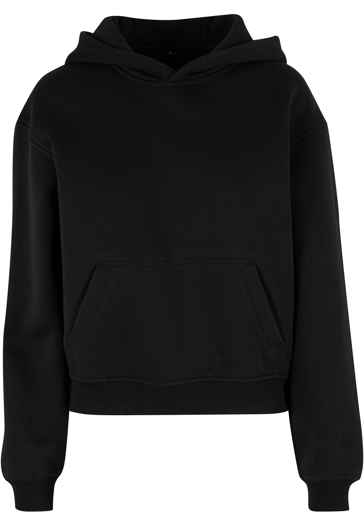 Women’s loose-fit hoodie in Black, front view