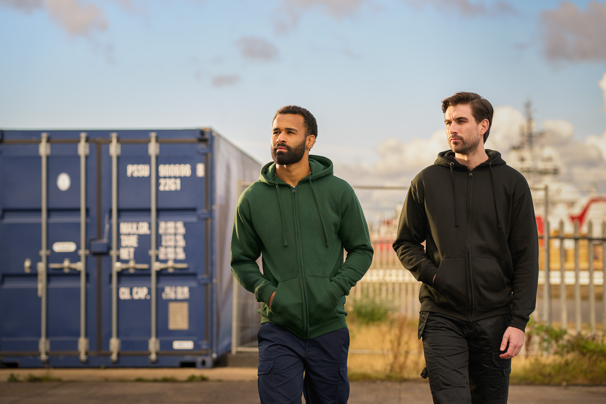 Green and black PRO RTX workwear hoodies