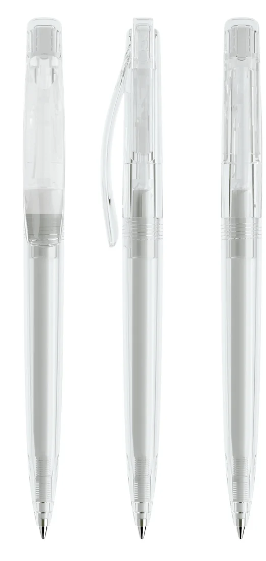 Prodir DS2PTT Transparent ballpoint pen in Clear transparent