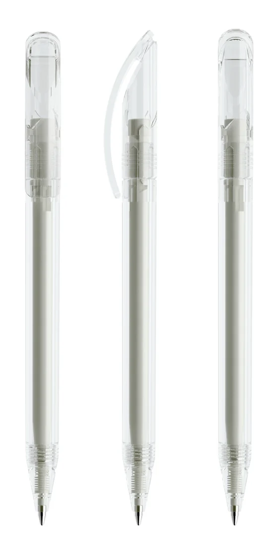 Prodir DS3TTT Transparent ballpoint pen in Clear transparent