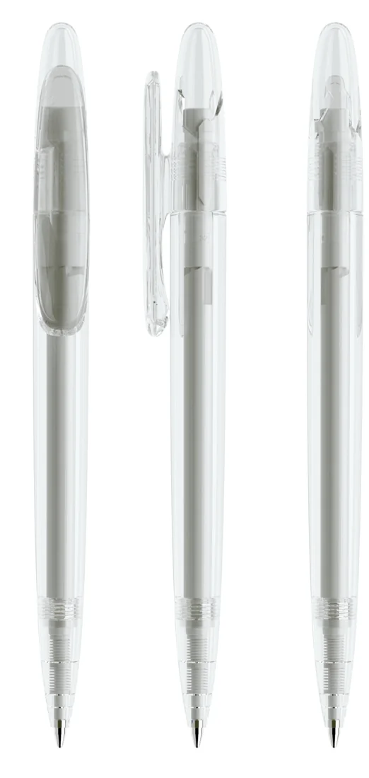 Prodir DS5 TTT Transparent ballpoint pen in Clear transparent