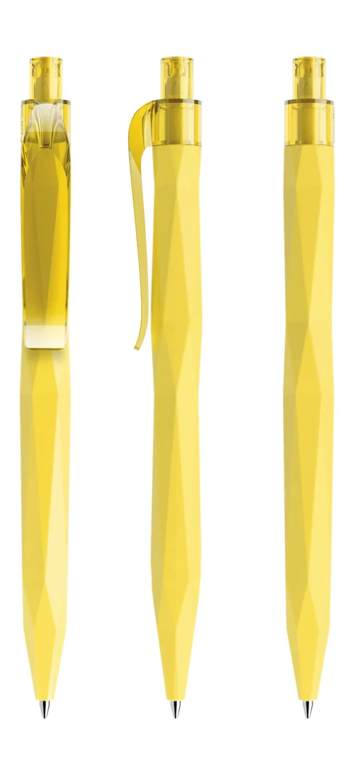 Prodir QS20 PRT Soft Touch ballpoint pen in Lemon Soft Touch